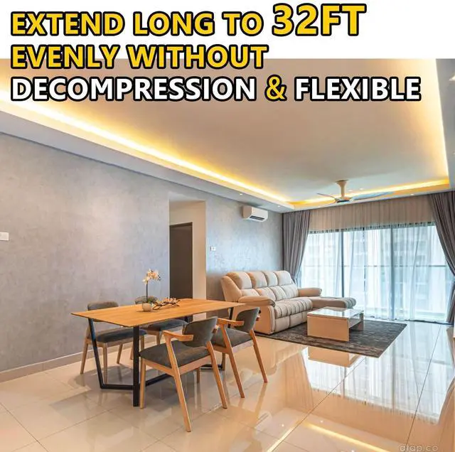 Alt view image 6 of 7 - COB LED Strip Lights Warm White 32.8ft, 3000K 24V Dimmable Tape Light Premium High Density, 305LM+/ft, 4800LEDs, Ra 90+, 3W/FT, UL Listed for Cabinets, Shelves(Power Supply Sold Separately)