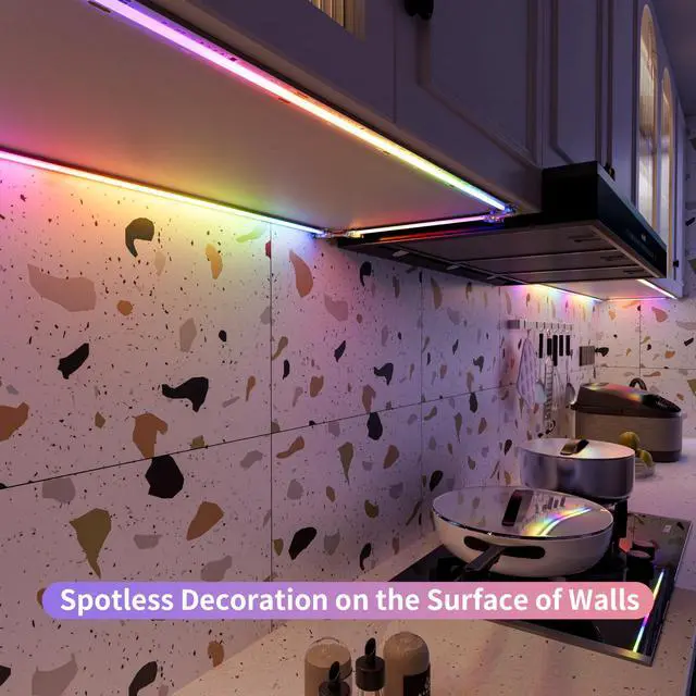 Alt view image 6 of 7 - RGB Smart IC COB LED Strip Light Addressable 32.8ft/10m,UL-Listed 24V Color Flowing Strip Light Multicolor Flexible Tape Lights with APP Control/Music Mode,for TV,Bedroom,Party DIY Decoration