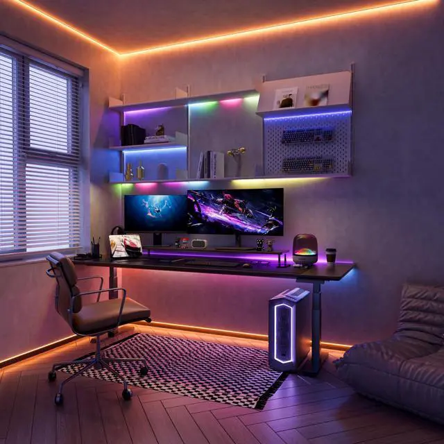 Alt view image 7 of 7 - RGB Smart IC COB LED Strip Light Addressable 32.8ft/10m,UL-Listed 24V Color Flowing Strip Light Multicolor Flexible Tape Lights with APP Control/Music Mode,for TV,Bedroom,Party DIY Decoration