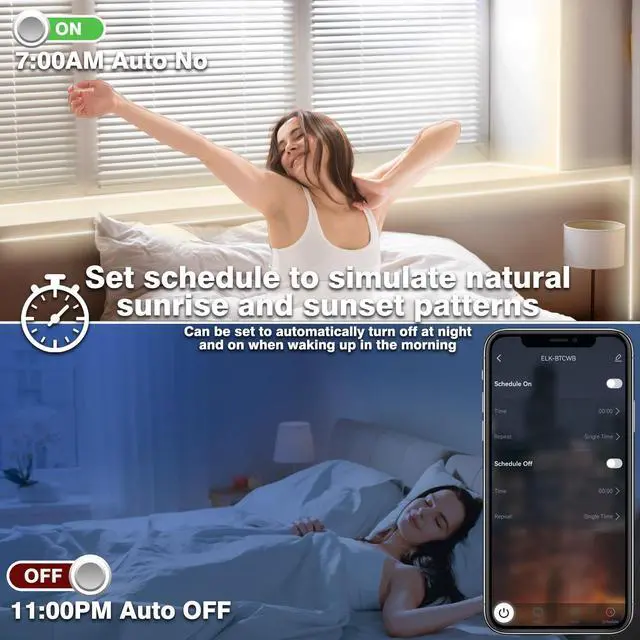 Alt view image 4 of 7 - 100FT COB Led Strip Lights, Uniform 6500K COB Rope Light,Bright Daylight White lights,High Density,App/Remote Control,Indoor 24V Cuttable Cabinet Lights for Bedroom,Bookshelf,Showcase,Kitchen