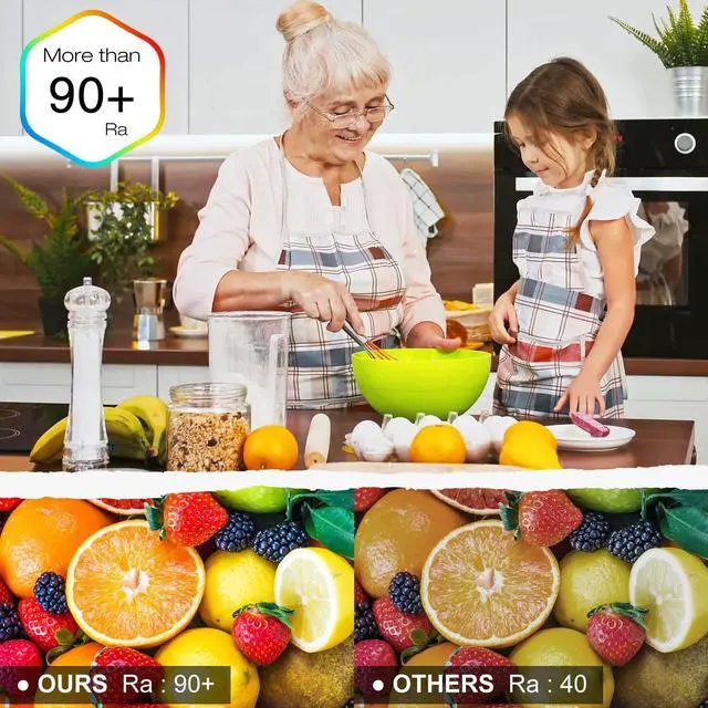 Alt view image 3 of 7 - COB LED Strip Lights Neutral White, 4000K Tape Light Premium High Density, 24V, 300+Lumens/ft, 4800LEDs/Spool, Ra 90+, 32.8ft, 3W/ft,