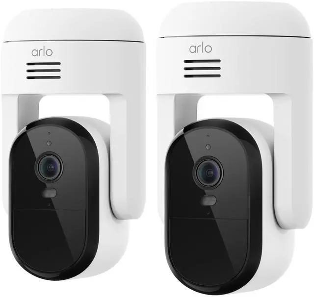 Main image of Essential Pan Tilt 2K Security Camera - Wired Plug-in Power, Person Recognition, Package Detection, Animated Preview, 1-Month Trial of Secure Plan, Dual-Band WiFi, Auto Motion Tracking, 2 Cam