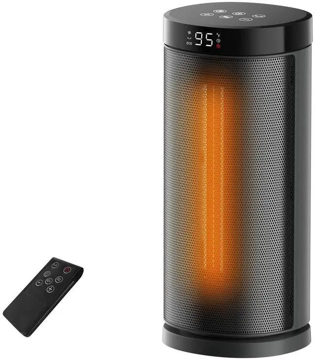 Main image of Space Heater for Indoor Use, 1500W Fast Heating, Electric & Portable Ceramic Heaters with Thermostat, 5 Modes, 24Hrs Timer, 80°Oscillating Room Heater with Remote, Safe for Office Bedroom Use