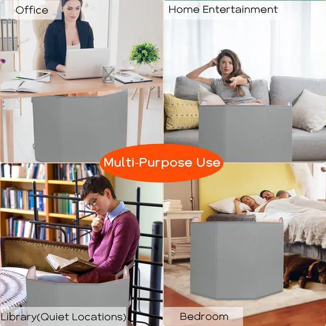 Alt view image 5 of 6 - Portable Space Heater for Office & Home, Foldable, Quiet Floor Foot Warmer Under Desk, Personal Electric Panel Space Heater with Thermostat & Timer, Auto Shut Off