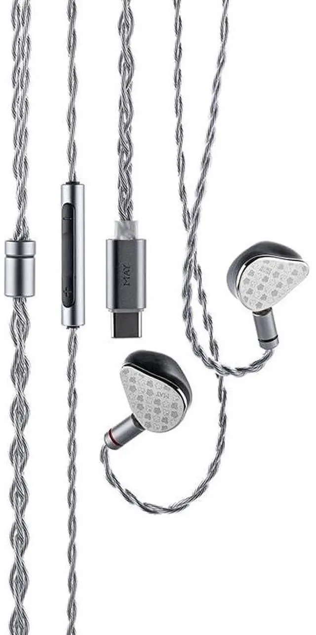 Alt view image 2 of 7 - May DSP Earphone USB-C DSP Dynamic+Planar Driver Hybird in-Ear Earbuds with Interchangeable Cable