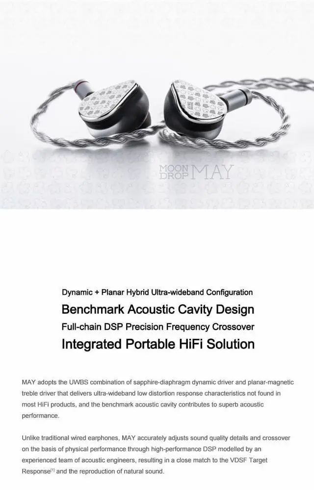 Alt view image 7 of 7 - May DSP Earphone USB-C DSP Dynamic+Planar Driver Hybird in-Ear Earbuds with Interchangeable Cable