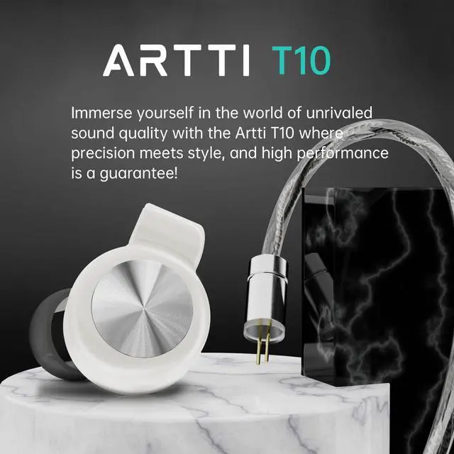 Alt view image 2 of 7 - T10 in Ear Earphone, 14.2mm Dual Magnetic Circuit Planar Driver HiFi IEM Earbuds, Wired in Ear Monitor, Gaming Earphone for Musician Singer Audiophile