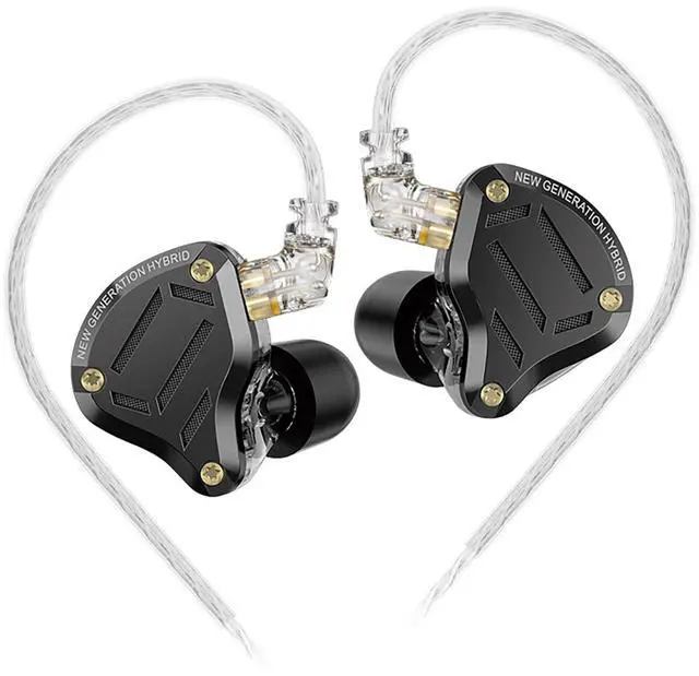 Main image of KZ ZS10 PRO 2 in Ear Monitor Headphones with 4-Level Tuning Switch, 1DD+4BA Hybrid Gaming Earbuds, HiFi Audiophile IEM Earphones, Studio-Grade Sound for Musicians/Stage Monitoring (Black Without Mic)