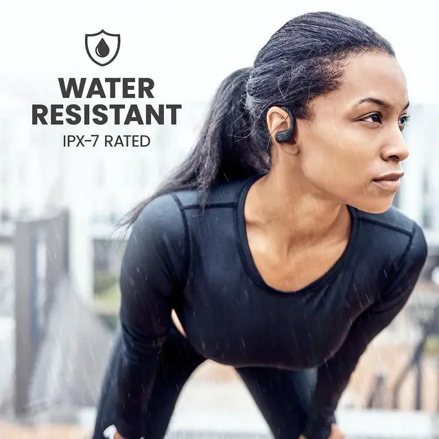 Alt view image 5 of 7 - Runner 60 Wireless Running Earbuds, 80 Hour Long Battery Life Over The Ear with EarHooks, Wrap Around Earphones Wireless Bluetooth Earbuds with Microphone, Earphones in Ear Headphones