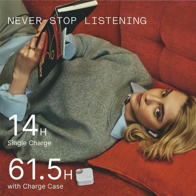 Alt view image 6 of 6 - CMF Buds 2 Plus 2025 New Wireless Earbuds Adaptive Noise Cancelling, Hi-Res Audio Bluetooth Headphones, 12mm Drivers for Deep Bass, 50dB ANC 61.5H Playtime, Sport Ear Buds with 6 Mics, Blue