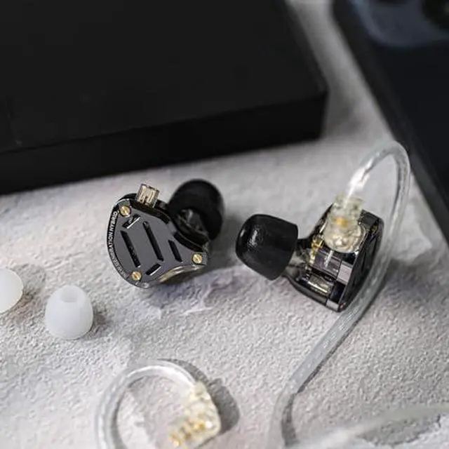 Alt view image 2 of 7 - KZ ZS10 PRO 2 in Ear Monitor IEM, 1DD+4BA Hybrid Wired Earbuds, with 4-Level Tuning Switch, 3-Way Crossover Gaming Earbuds, Silver-Plated IEM Cable for Musician Audiophile (Black, with Mic)