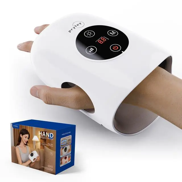 Main image of Hand Massager, 9 Modes 9 Intensities Hand Massage, Cordless Hand Massager for Arthritis and Carpal Tunnel, Gift for Men Women Parents Relaxation at Office,White