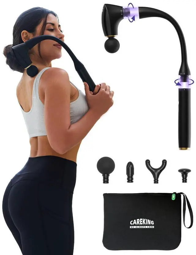Main image of 2-in-1 Detachable Percussion Massage Gun with Extension Handle, Back Massager for Pain Relief Deep Tissue Muscle Massager for Arm Shoulder Lower Back Thigh Waist, Gifts for Women , FSA-HSA Eligible