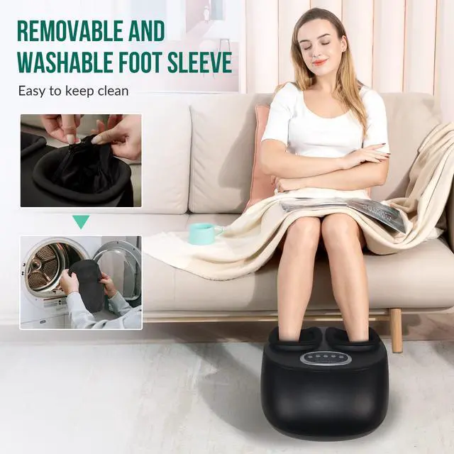Alt view image 5 of 7 - Shiatsu Foot Massager with Heat, Kneading, Compression, Vibration, Feet Massage Machine for Plantar Fasciitis, Neuropathy, Foot Warmer, Gifts for Women Men,Size 13