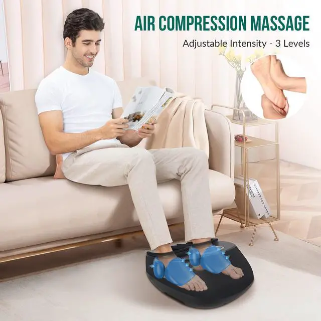 Alt view image 4 of 7 - Shiatsu Foot Massager with Heat, Kneading, Compression, Vibration, Feet Massage Machine for Plantar Fasciitis, Neuropathy, Foot Warmer, Gifts for Women Men,Size 13