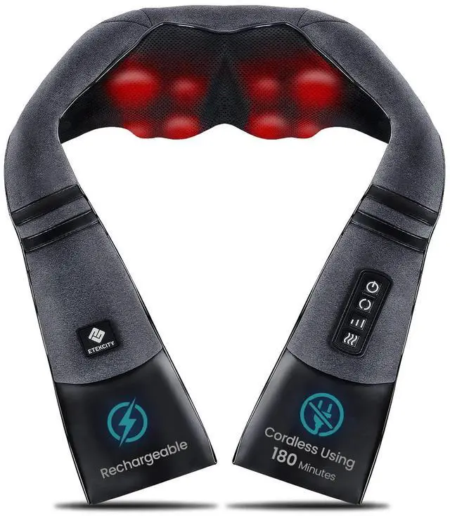 Main image of FSA Eligible Cordless Neck Massager with Heat for Pain Relief Deep Tissue, FSA Wearables, Rechargeable Shiatsu Back Shoulder Massage Tool, Best Gift for Mother, Father, HSA Items