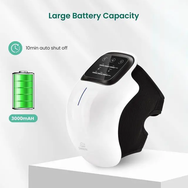 Alt view image 6 of 7 - Cordless Knee Massager with Heat, Red Light & 3 Vibration Modes & 3 Heating Levels, Heating Pad for Knee Pain,Gifts for Men, Women, Heated Knee Wrap