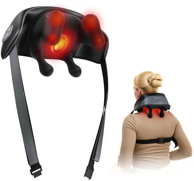 Main image of Shiatsu Neck Massager for Pain Relief Deep Tissue with 4D Kneading, Soothing Heat, FSA Eligible/HSA Eligible, Light Weight Cordless Neck Shoulder Back Massager, Gift for Women Men Mom Dad