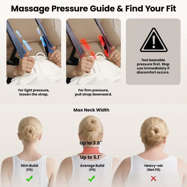 Alt view image 2 of 7 - Shiatsu Neck Massager for Pain Relief Deep Tissue with 4D Kneading, Soothing Heat, FSA Eligible/HSA Eligible, Light Weight Cordless Neck Shoulder Back Massager, Gift for Women Men Mom Dad