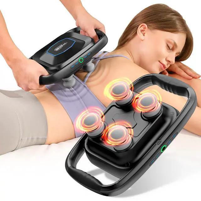 Main image of A1 4-Head Massage Gun Deep Tissue, FSA Eligible/HSA Eligible, 4X Pain Relief Efficiency, Replaceable Massager Heads & Plate, Electric Percussion Massage Gun Tool for Back, Leg, Muscle