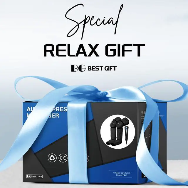 Alt view image 7 of 7 - Christmas Gifts for Men, Women, Mom, Dad, Mother's Day, Father's Day, Air Compression Massager with Heat for Foot, Leg, Calf, Thigh, Knee, Helpful for Muscle Fatigue, Cramps, Swelling, Edema