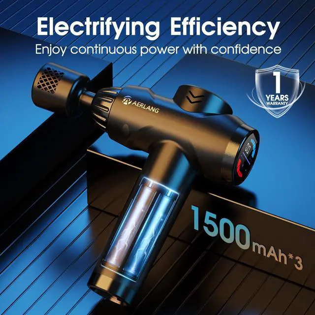 Alt view image 5 of 7 - Massage Gun with Heat and Cold,Deep Tissue Massage Gun, Back and Neck Massager for Pain Relief,Muscle Percussion Massager,Handheld Messager with 7Heads&Silent Birthday Gifts for him