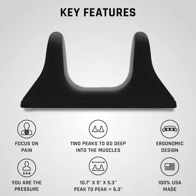 Alt view image 6 of 7 - Psoas Muscle Release Tool  Made in USA, Patented Deep Tissue Massage Device for Your Back, Hip Flexor & Trigger Point Relief, Night Black