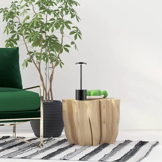 Alt view image 5 of 7 - LED Cordless Table Lamps Set of 2,Portable Rechargeable 5000mAh Outdoor Table Lamp,3 Color Stepless Dimming Battery Powered Lamp, Table Light for Dinner/Patio/Restaurant/Bedroom.(Black)