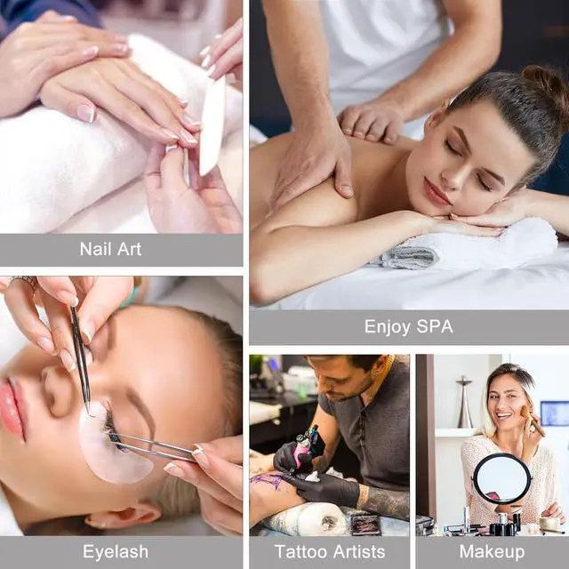 Alt view image 5 of 7 - Upgraded Nail Tech Lamp for Desk, 34 in Foldable Large Nail Light with Phone Holder, 3 Modes 3000K-6000K LED Manicure Lamp, Half Moon Light for Lash Eyelash Extension, Tattoo, Eyebrows