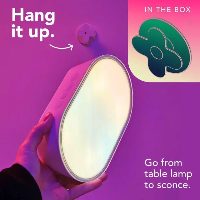 Alt view image 6 of 7 - Luna Smart Lamp, 1000 LM Wi-Fi & Matter 1.3 Compatible, Alexa & Apple HomeKit Compatible, Plug-In Bedside Table Lamp & Wall-Mount, Color Changing Wall Wash, Sunrise/Sunset Effect, No Hub Required