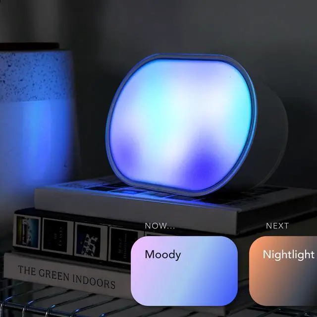 Alt view image 3 of 7 - Luna Smart Lamp, 1000 LM Wi-Fi & Matter 1.3 Compatible, Alexa & Apple HomeKit Compatible, Plug-In Bedside Table Lamp & Wall-Mount, Color Changing Wall Wash, Sunrise/Sunset Effect, No Hub Required