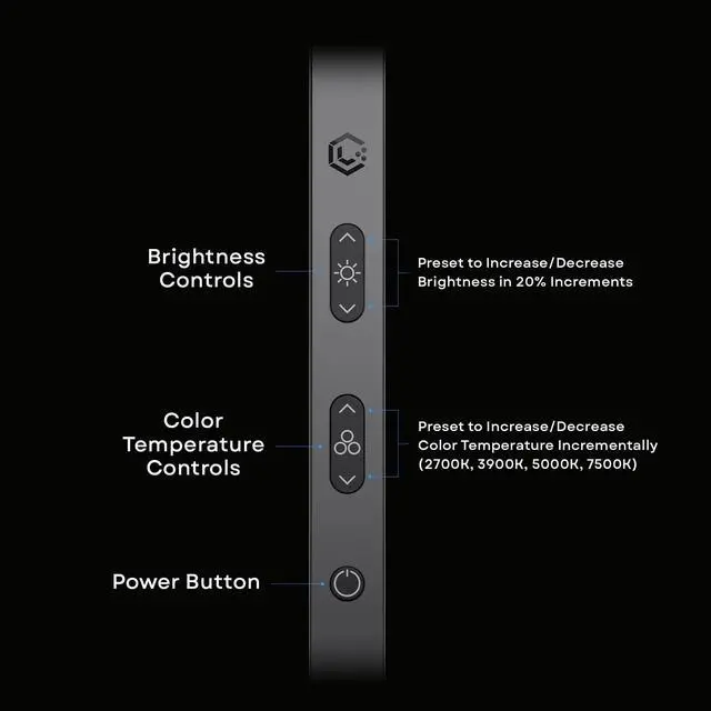 Alt view image 6 of 7 - Edge Light 2.0 Bi-Color LED Desk Lamp - Black