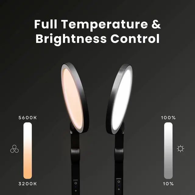 Alt view image 5 of 7 - Edge Light 2.0 Bi-Color LED Desk Lamp - Black