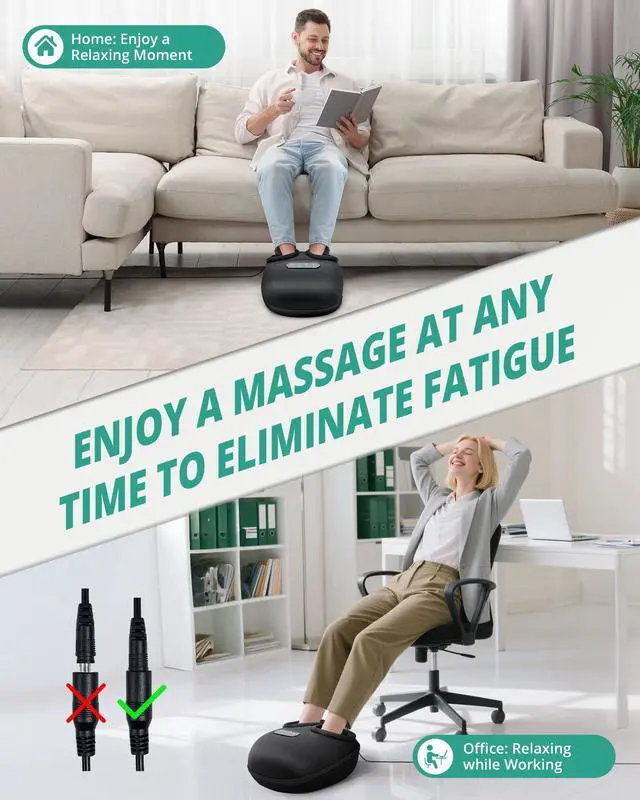 Alt view image 3 of 7 - Foot Massager Machine with Heat, Rolling, Deep Kneading, Shiatsu Foot Massager for Delivers Pain Relief, Tired, Plantar Fasciitis, Gift for Women Mom Men Fits Up to 13"