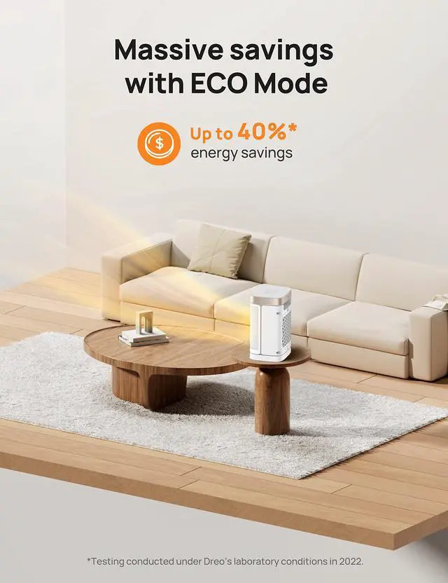 Alt view image 4 of 7 - Atom One Space Heater with Remote, 70°Oscillating Electric Heaters with Digital Thermostat, 1500W PTC Ceramic Heater, 12h Timer, Quiet Safety Heating, Portable Heater for Home Office