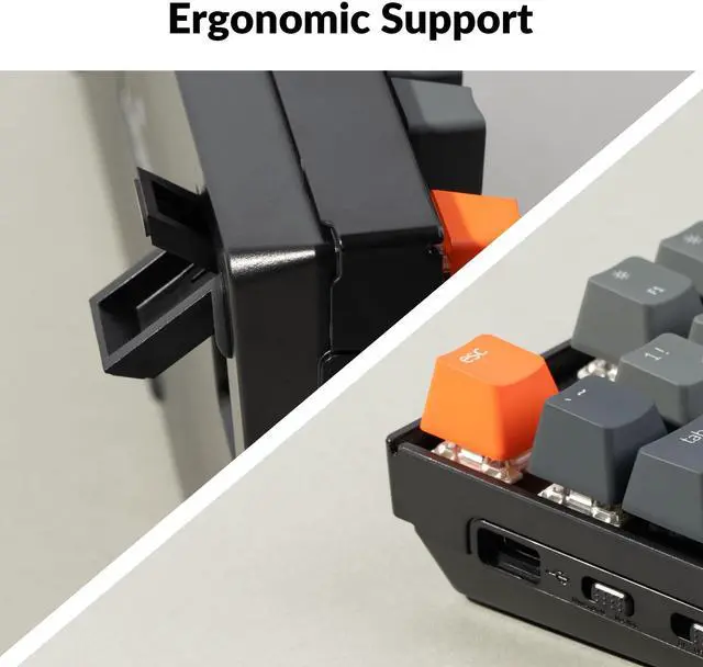 Alt view image 7 of 7 - K8 Tenkeyless Wireless Mechanical Keyboard for Mac, White Backlight, Bluetooth, Multitasking, Type-C Wired Gaming Keyboard for Windows with Brown Switch