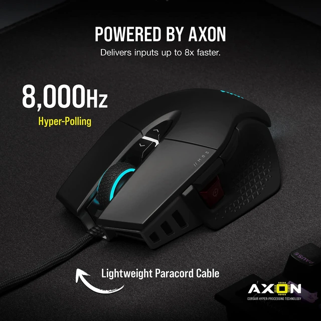 Alt view image 3 of 7 - M65 RGB Ultra Tunable FPS Gaming Mouse Marksman 26,000 DPI Optical Sensor, Optical Switches, AXON Hyper-Processing Technology, Sensor Fusion Control, Tunable Weight System - Black