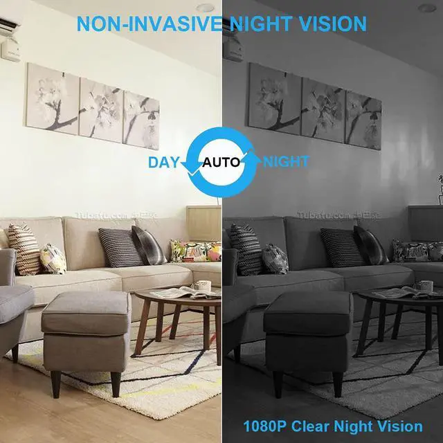 Alt view image 6 of 7 - Wireless WiFi Hidden Spy Camera, Full HD 4K Home Security Cam for Home Safety Support 5G&2.4G with Night Vision and Motion Detection, APP Control with SD Storage