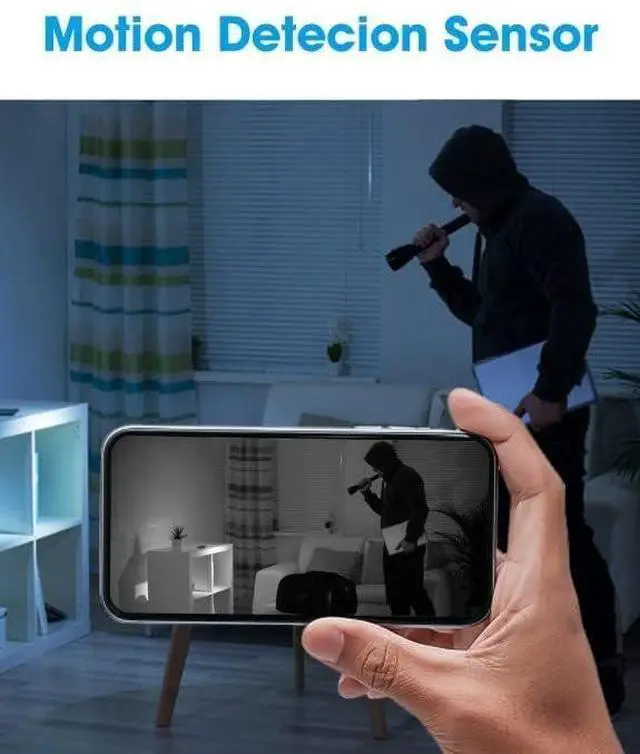 Alt view image 5 of 5 - HD 1080P TV Remote Camera 2 in 1 Use WiFi Camera with Video and Motion Detection for Indoor Home Security Wireless Nanny Cam