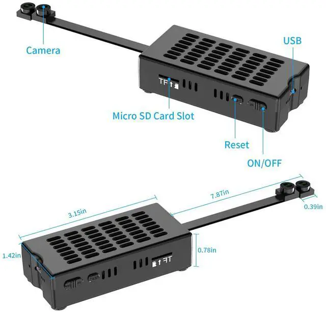 Alt view image 2 of 7 - Small Hidden Camera DIY Module - Full HD 1080P Dual Lens - Mini Spy Camera - Tiny Discreet Nanny Cam - Cloud Storage