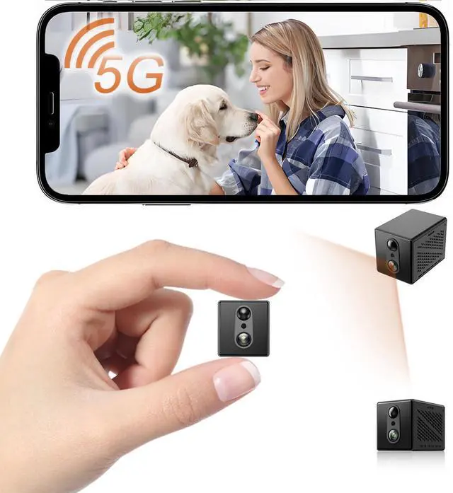 Main image of 4K Mini Wireless 5G Camera WiFi Indoor Home HD Micro Security Camera, Small Dog Nanny Cam Pet Baby Car Outdoor Cameras, 100 Days Battery Life 150 angle Night Vision Motion Detection Cloud & SD Storage