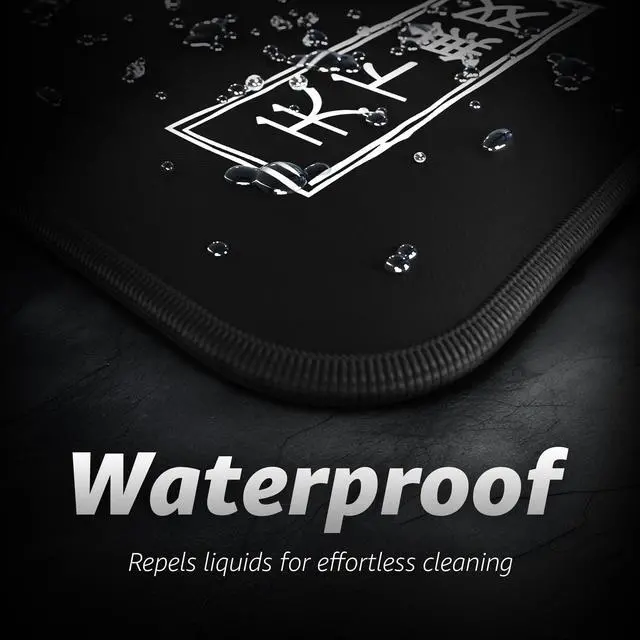 Alt view image 4 of 7 - ® Extended Gaming Mouse Pad | XXL 36" x 16" | 5mm Thick, Waterproof Surface, Smooth Polyester Fabric, and Natural Rubber Base | The Great Wave (Black)