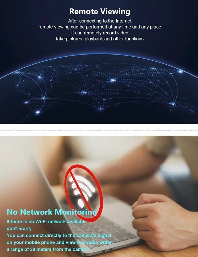 Alt view image 7 of 7 - 2025 Upgraded 4K WiFi Nanny Cam Hidden Camera with Night Vision,Wireless Outlet Charger Spy Camera,Motion Detection|SD Storage Indoor Camera for Pet|Home|Office-Black