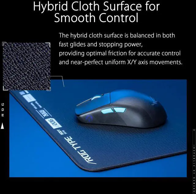 Alt view image 3 of 7 - ROG Hone Ace XXL Gaming Mouse Pad 35.4 x 15.7", (XXL Size), Extra-Cushioning, Table-Sized for Wide, Smooth Glide and Control, Water/Oil/Dust-Resistant, Extra-Soft Non-Slip Rubber Base - Black