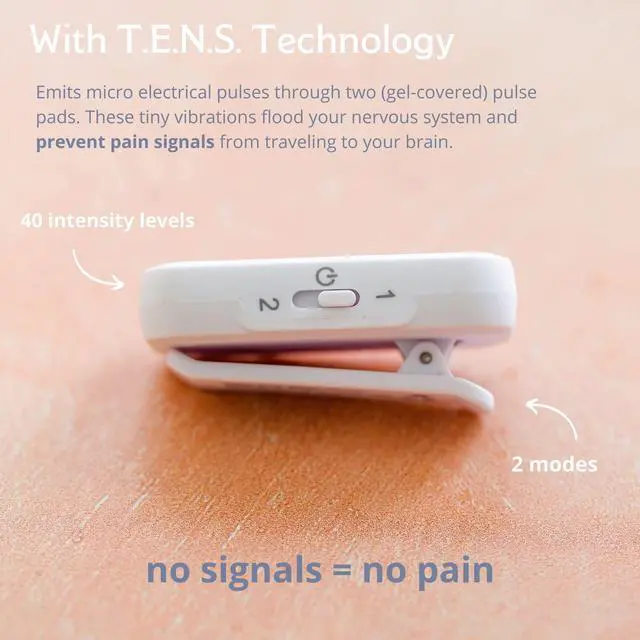 Alt view image 3 of 7 - Pixie Period Pain Relief Device - Best PMS Relief Simulator with TENS Technology - Thinnest Wearable Tens Unit - Unnoticeable Under Clothes - Menstrual Cramp Comfort for Feminine Care
