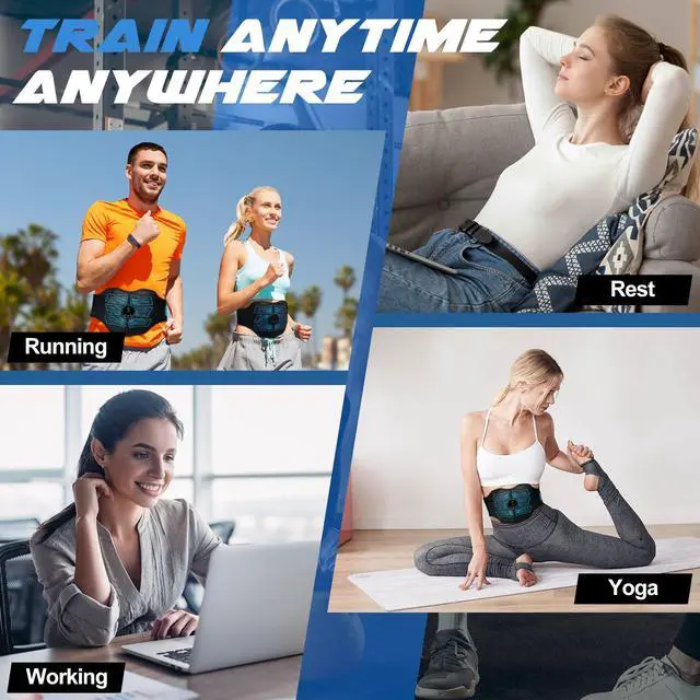 Alt view image 4 of 7 - FDA Cleared - MHD TENS Muscle Stimulator - Dual TENS & PMS Functions, 12 Programs for Easy Abs Muscle Stimulation and Activation, Home Gym Use