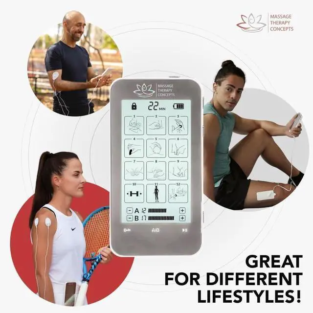 Alt view image 6 of 7 - TENS Unit Muscle Stimulator - Non-Invasive EMS Therapy Machine for Neck, Shoulder & Back Pain Relief, Sciatica, Arthritis - Safe & Portable with 12 Modes & 20 Intensity Levels