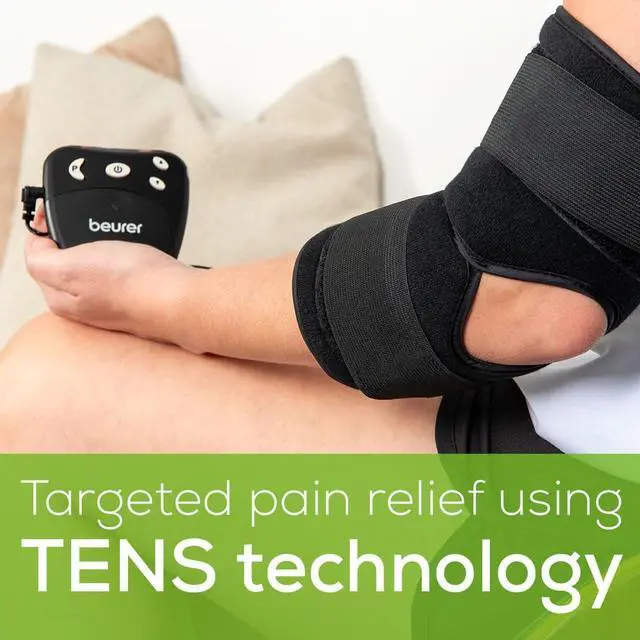 Alt view image 2 of 7 - EM29 2-in-1 Knee and Elbow TENS Machine for Pain Relief with 20 Intensity Levels, 4 Programs, and Reusable Water Contact Electrodes, Digital Muscle Stimulator Device