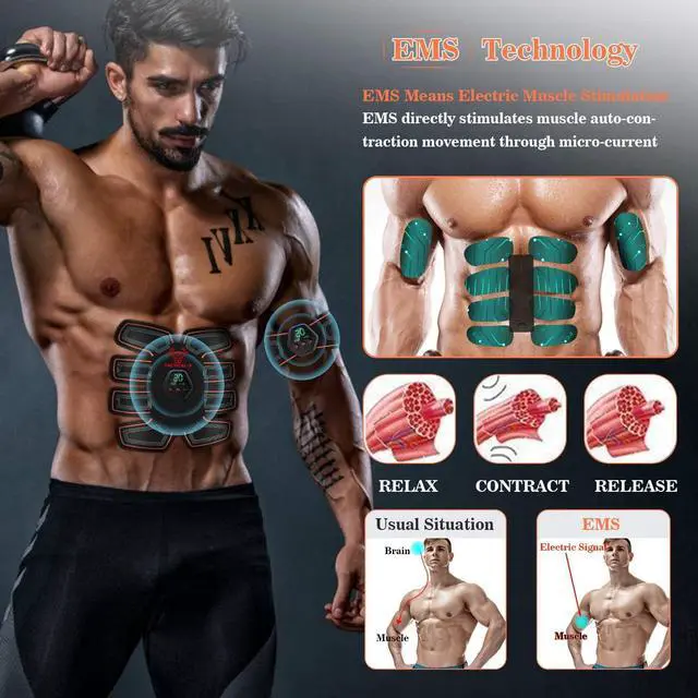 Alt view image 5 of 6 - Abs Stimulator Military Grade, Vital Flex Core Ab Stimulator Military Grade, MHD TENS - Ab Stimulator and for Easy Abs Muscle Stimulation and Muscle Activation, Ideal Home Gym Device,Unisex
