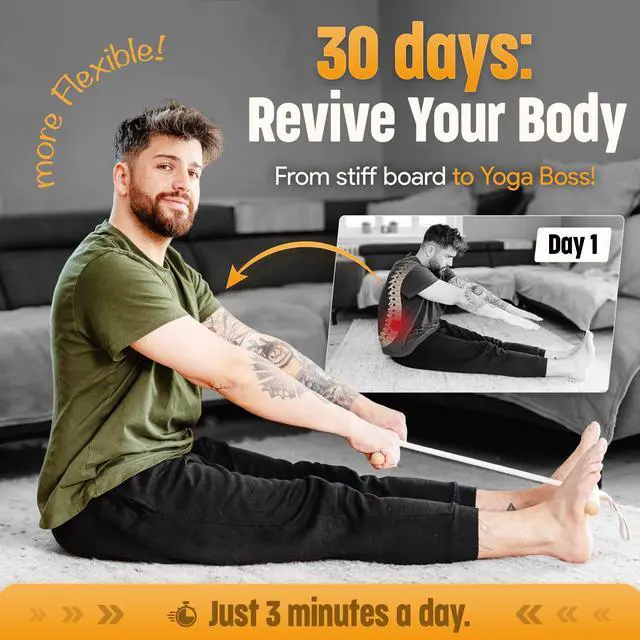 Alt view image 5 of 7 - ® Stretching Tool  2-in-1 Flexibility & Back Trainer | Daily Mobility & Pain Relief | Compact Stretch Aid for Home, Office & Gym